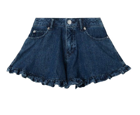 Shorts in denim con rouches EG000655 AF21784 MB002 ARMANI JUNIOR 