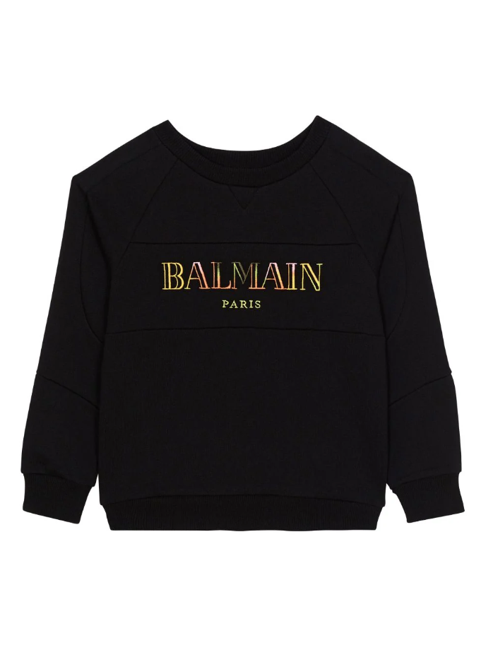 Felpa nera con logo BW4Q20 Z0081 930MC BALMAIN 