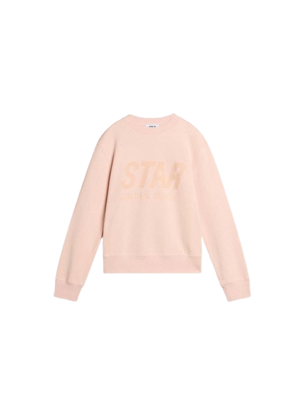 STAR GIRL'S CREWNECK REGULAR SWEATSHIRT NEW LOGO PRINT GKP01279 P002247 25523 25523 GOLDEN GOOSE 