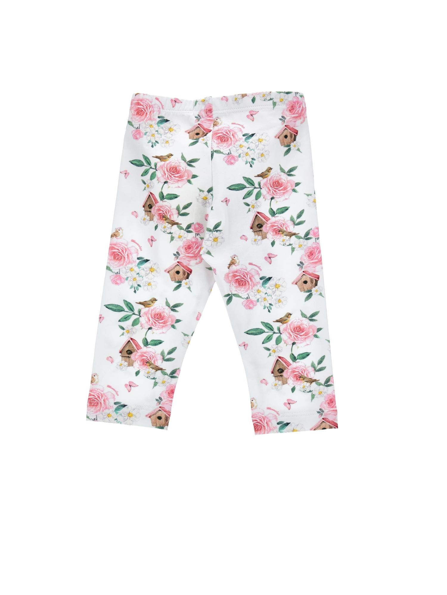 Leggings cotone stampa floreale