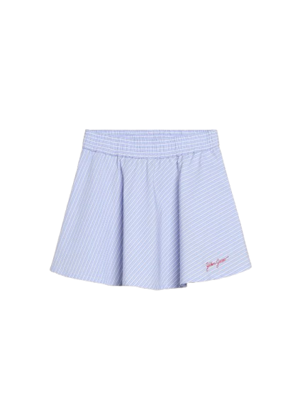 Gonna a righe di colore azzurro da bambina