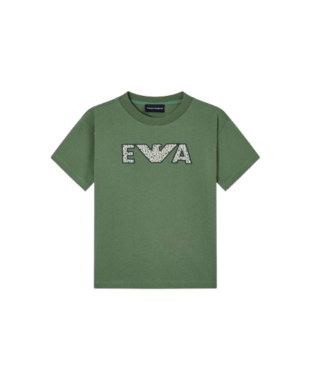 T-shirt in jersey con ricamo del logo EB000948 AF14503 U7173 ARMANI JUNIOR 