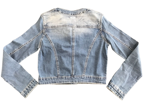 Giacca denim effetto delave