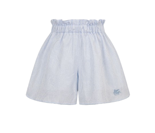 Shorts con paisley jacquard