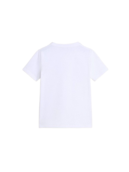 T-shirt di colore bianco da bambino con stampa Golden multicolor
