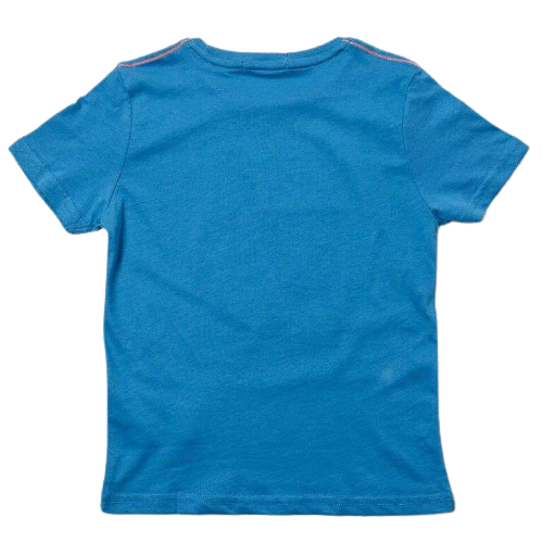 T-shirt bambino blu con stampa