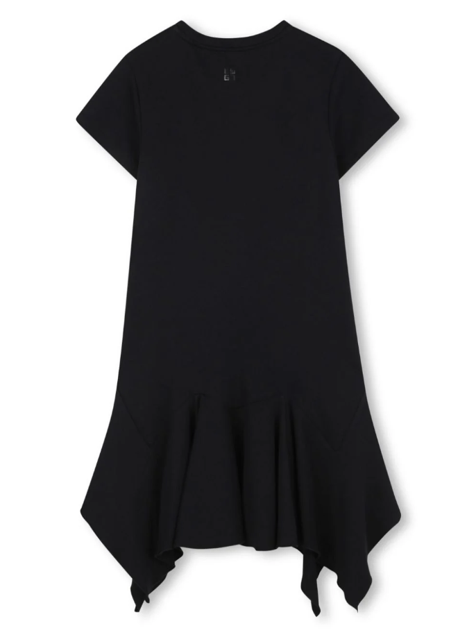 Vestito nero per bambina con logo