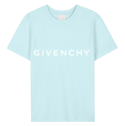 T-shirt azzurra per bambini con logo<BR/>