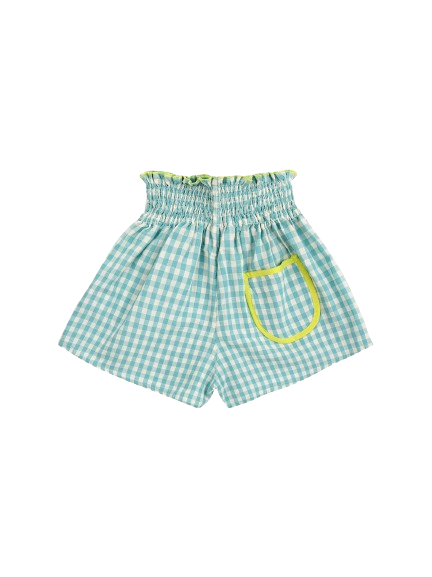 Shorts in tessuto Vichy<BR/>