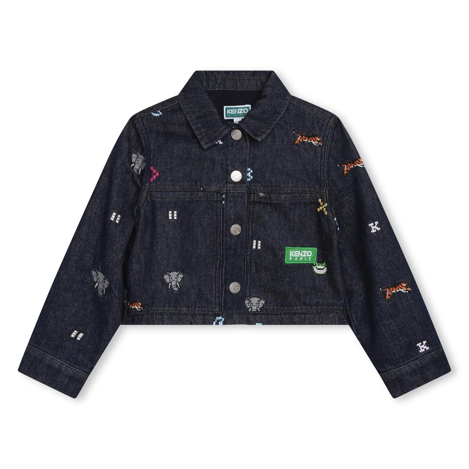 Giacca denim con ricamo