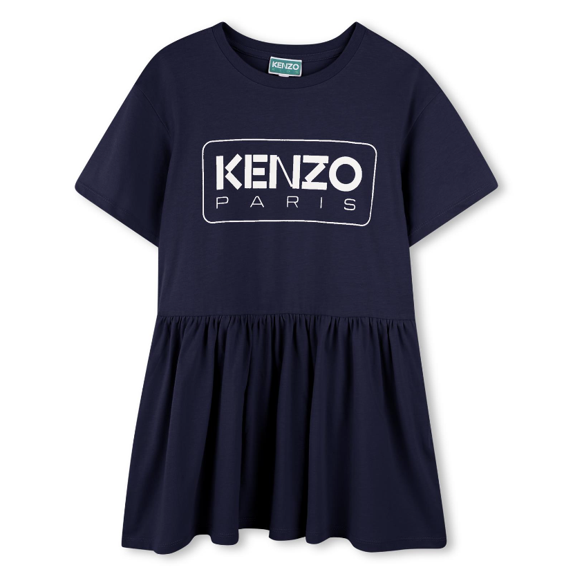 Abito blu navy con stampa