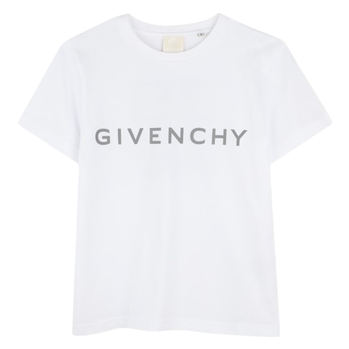 T-shirt bianca per bambini con logo