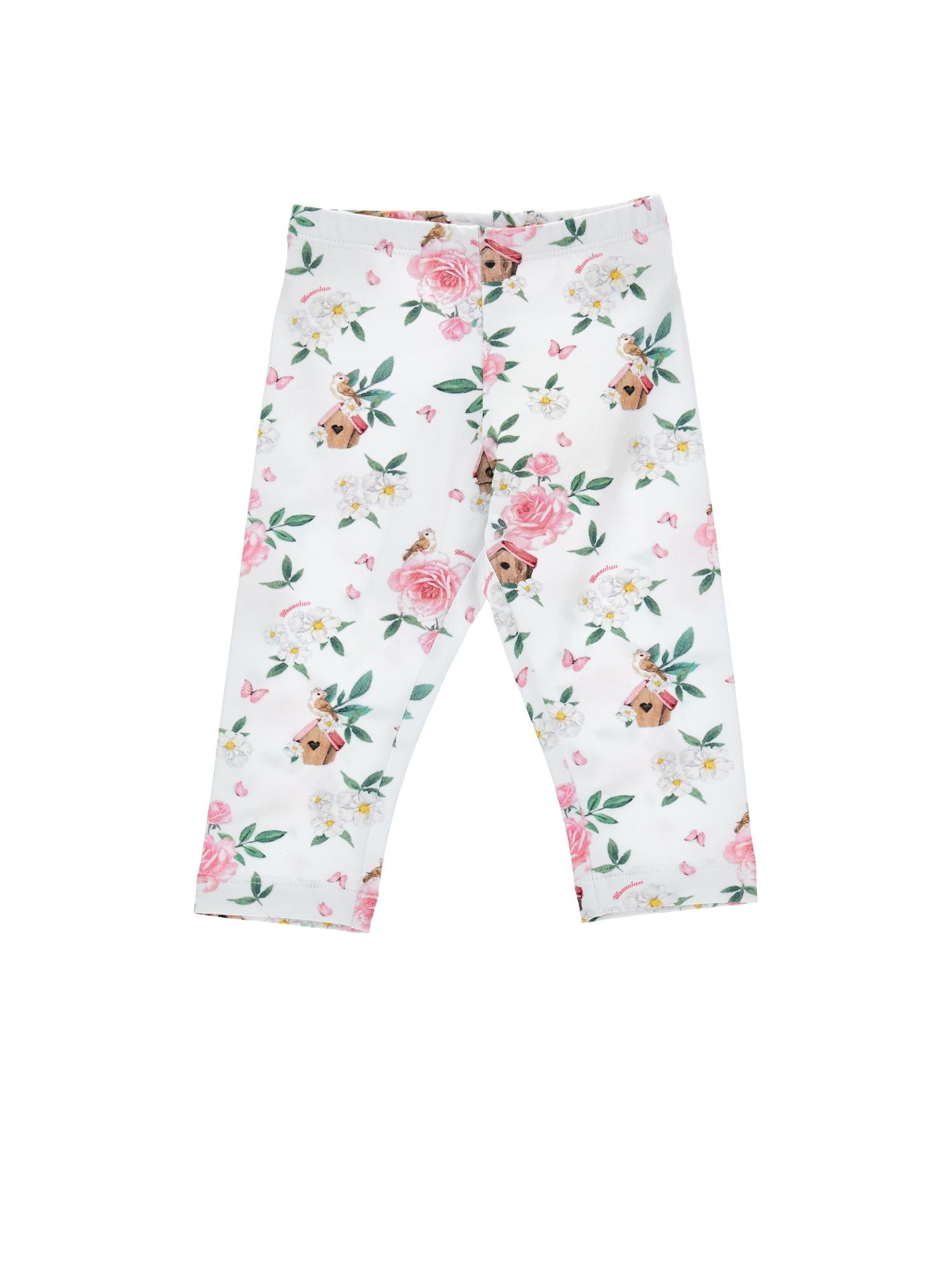 Leggings cotone stampa floreale