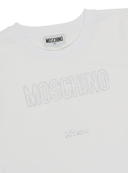 T-shirt per bambine HHM06K  LBA10 10101 MOSCHINO 