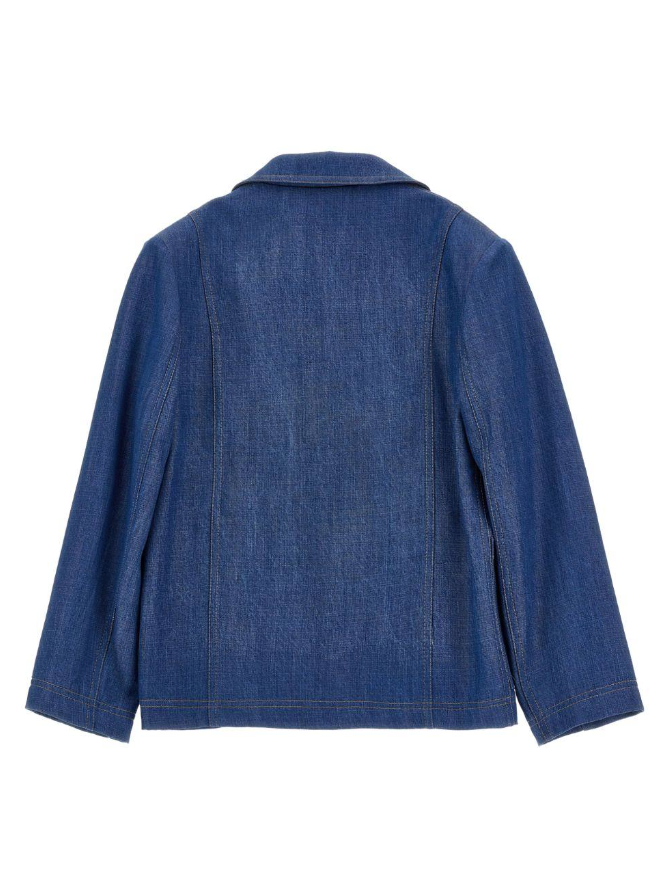 Giacca denim fiore applicato 41F102 6208 0055 MONNALISA 