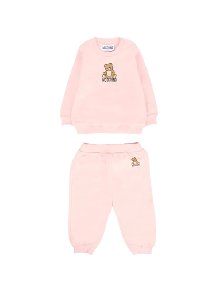 Completo rosa per neonata MMK05E LCA40 50209 MOSCHINO 