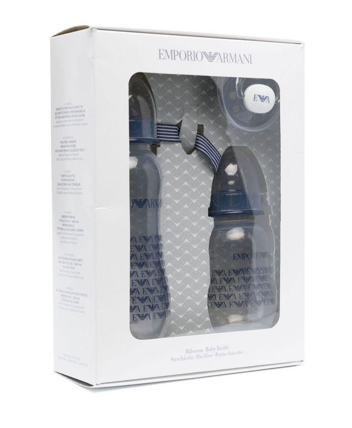 Set biberon e ciuccio con stampa 407139 CC919 00535 ARMANI JUNIOR 
