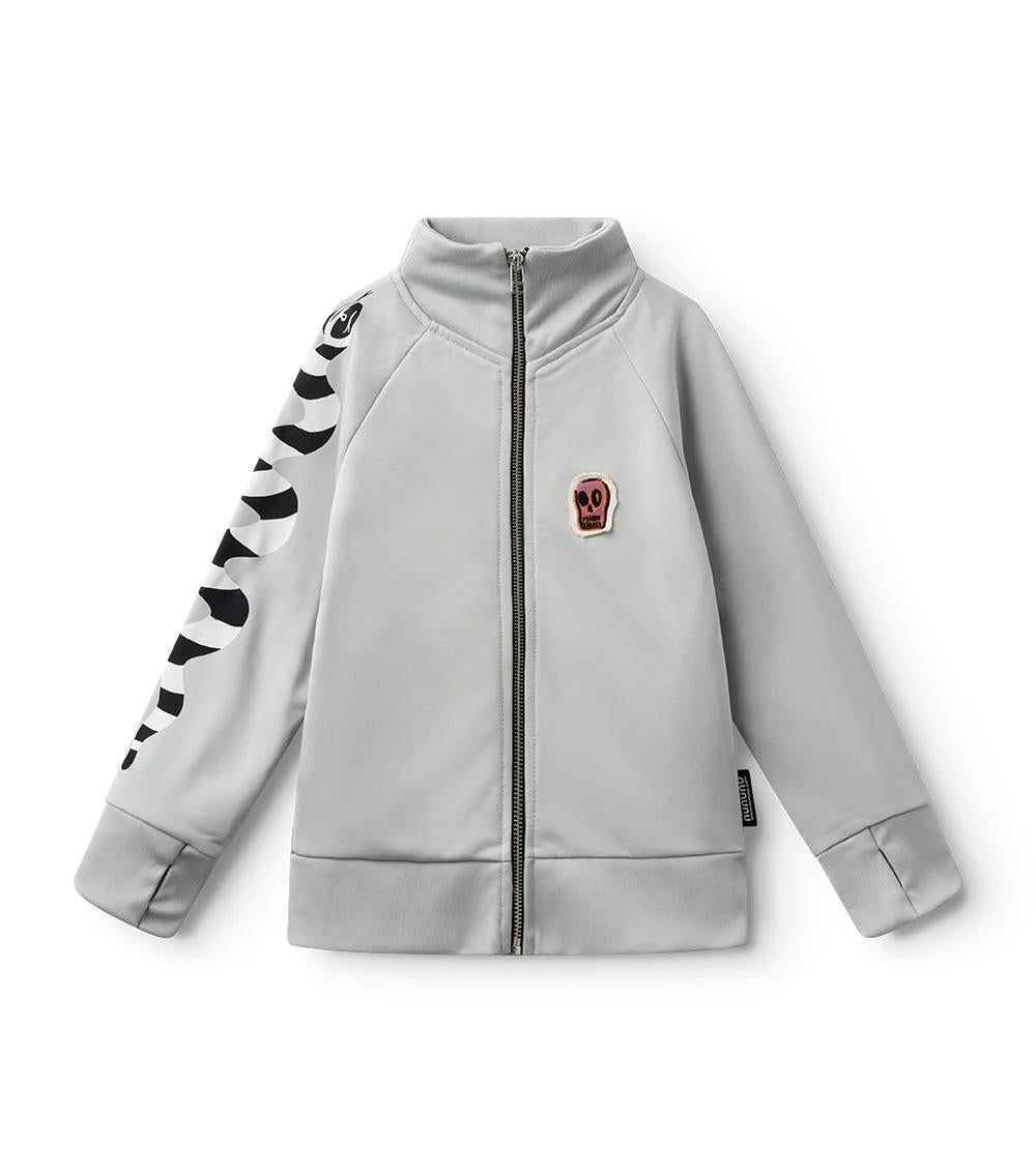 Felpa sportiva con zip NU3920 SMOKEY GREY NUNUNU 