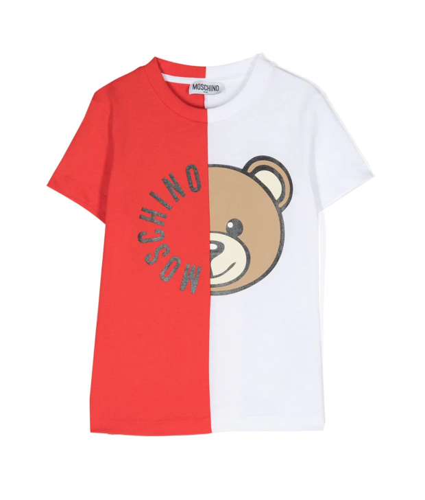 T-shirt bicolore Toy  logo HUM04I LAA02 50109 MOSCHINO 