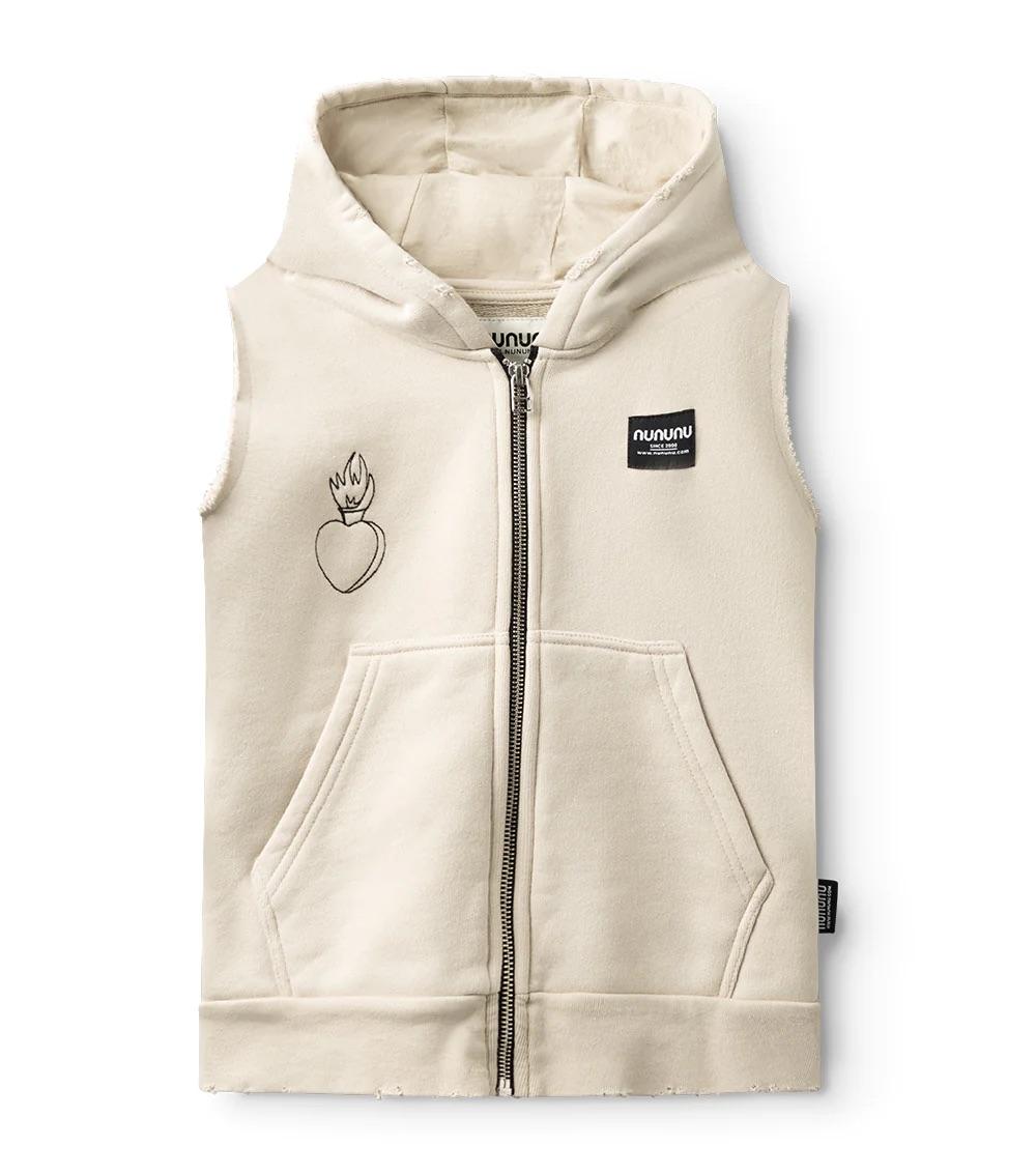 felpa Gilet con zip NU3967 NATURAL NUNUNU 