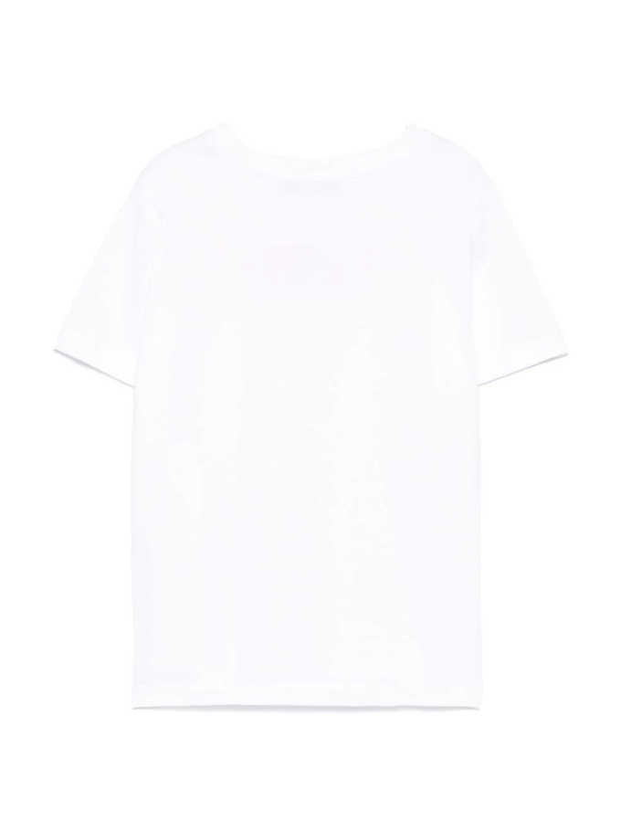 T-shirt bianca con logo BW8Q41 Z0082 100MC BALMAIN 