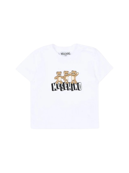 T-shirt per neonati MUM04K LAA17 10101 MOSCHINO 