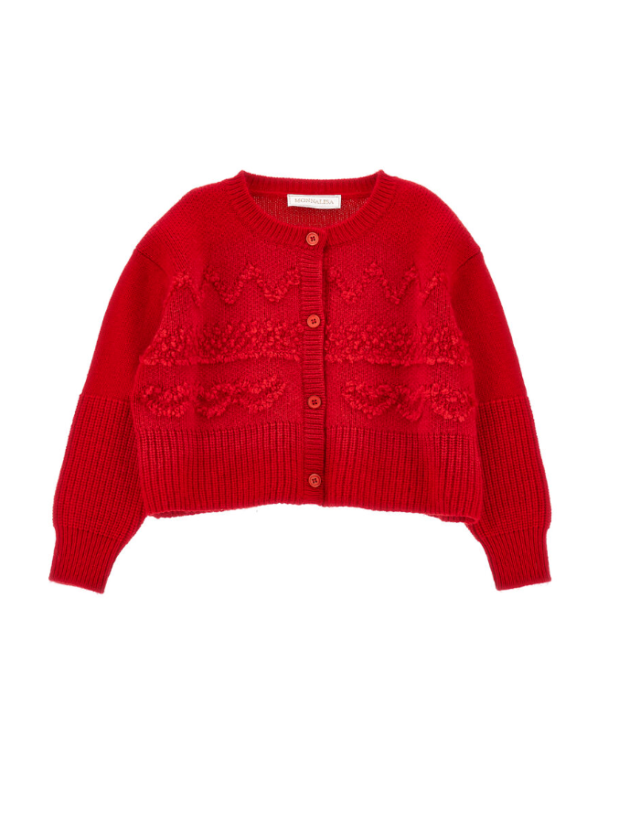 Cardigan motivo cuore 19F801 6061 0043 MONNALISA 