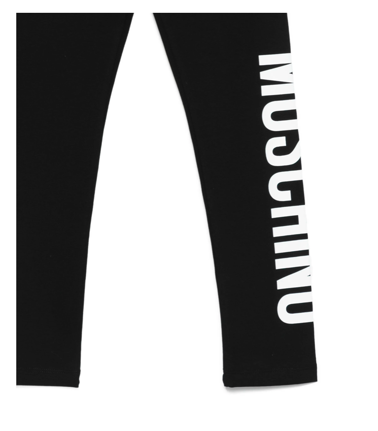Leggings neri per bambina HDP075 LBA00 60100 MOSCHINO 