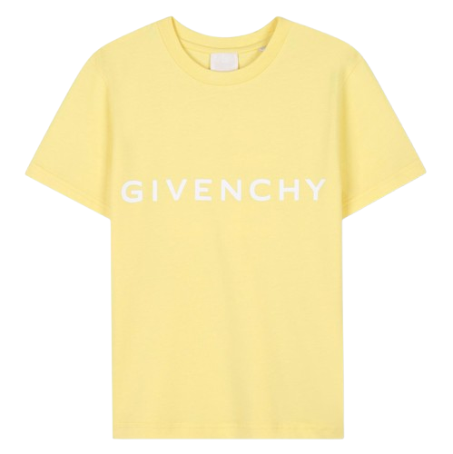 T-shirt gialla per bambini con logo