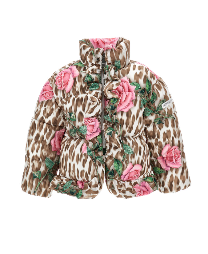Piumino con rose e rouches<BR/> 19F103 6025 0080 MONNALISA 
