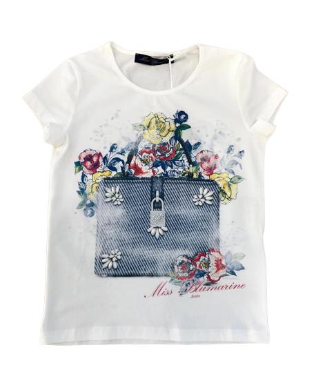 T-shirt con stampa fiori