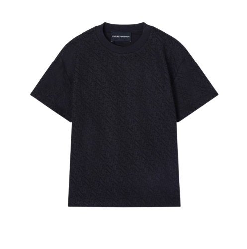 T-shirt in jersey interlock jacquard EA all over EB000976 AF21786 UB118 ARMANI JUNIOR 