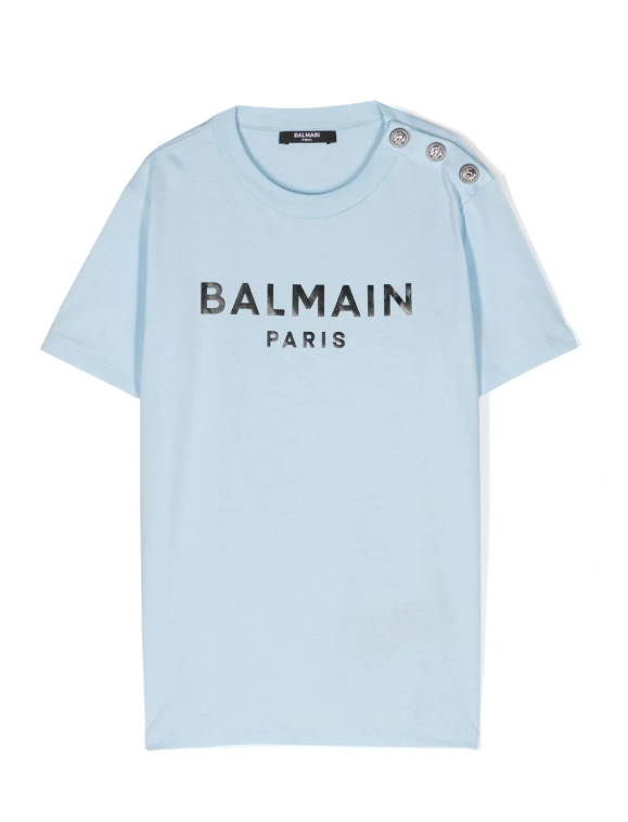 T-shirt con stampa BU8P21 Z1751 684 BALMAIN 