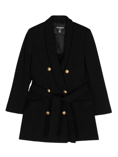 Cappotto doppiopetto a righe