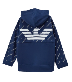 Tuta stampa all-over con cappuccio