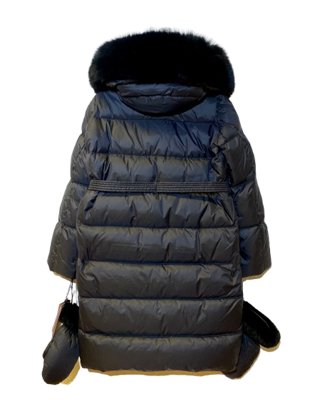 Giacca a cinghia lungo con colletto di pelliccia 26W25WEM920XXDOXW C99 YVES SALOMON 
