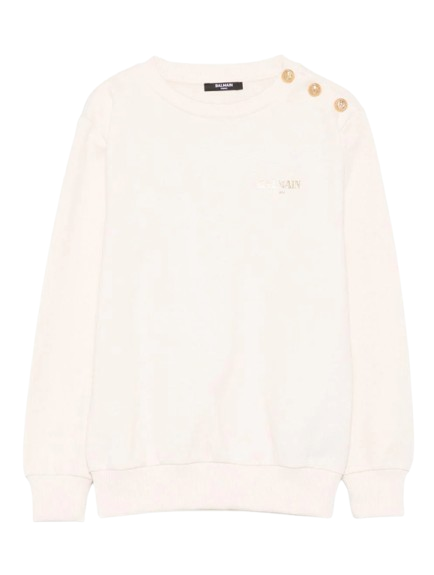 Felpa con logo sul petto BX4R10 Z3183 109OR BALMAIN 