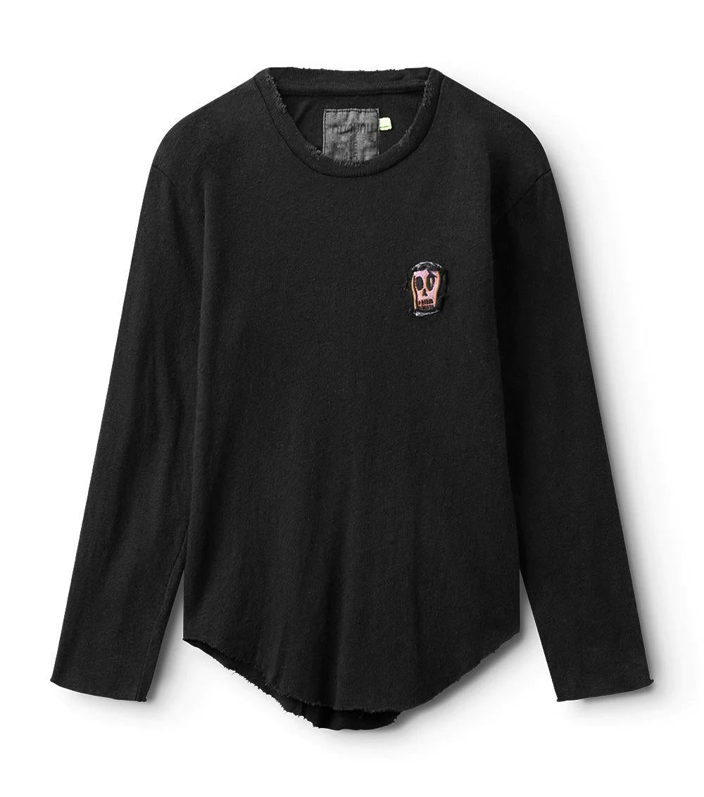T-shirt con toppa teschio NU3905 BLACK NUNUNU 