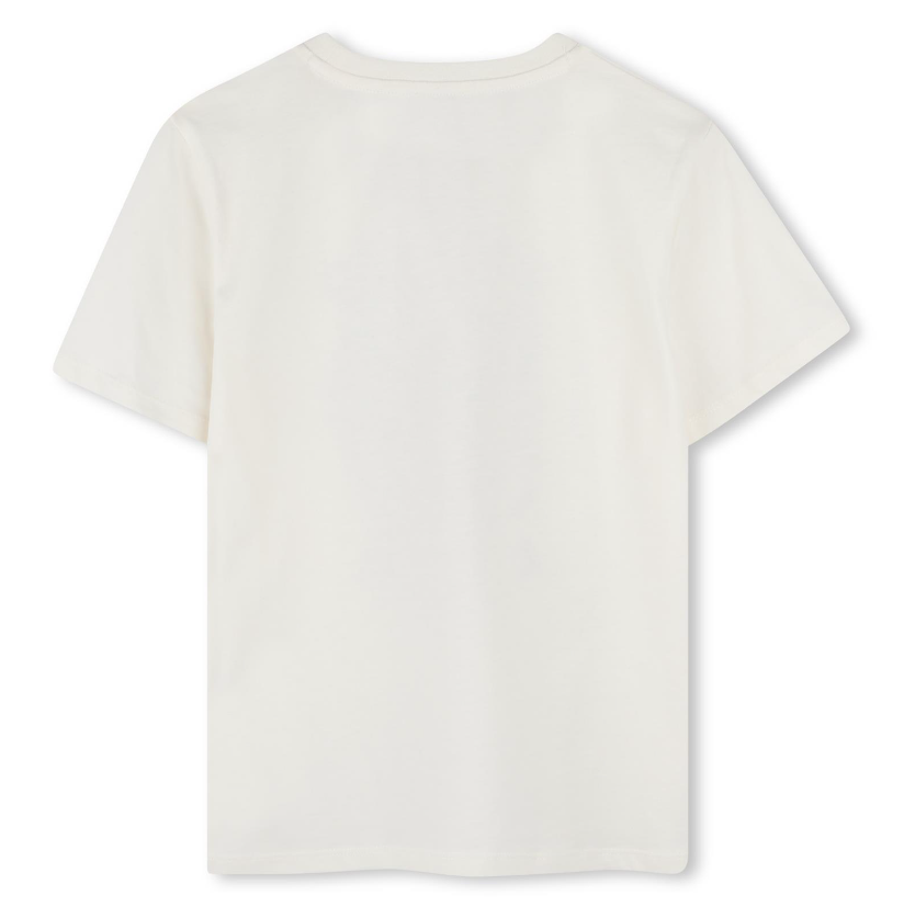 T-shirt con logo avorio