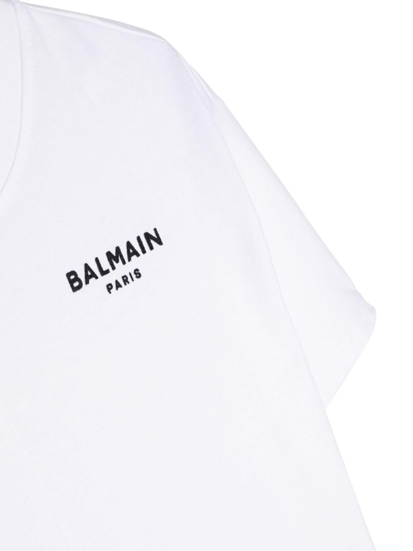 T-shirt con stampa BT8Q81 Z0116 100NE BALMAIN 