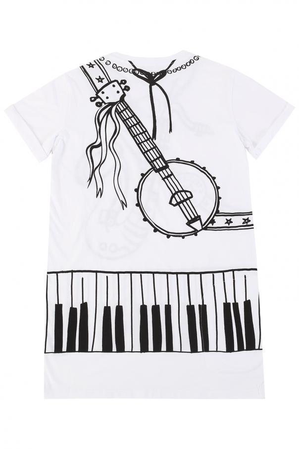 Maxi T-shirt bianca bambina
