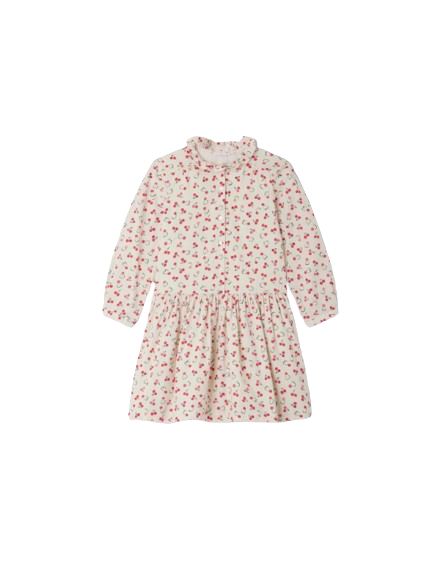 Abito Geraldine con mini stampe di ciliegie