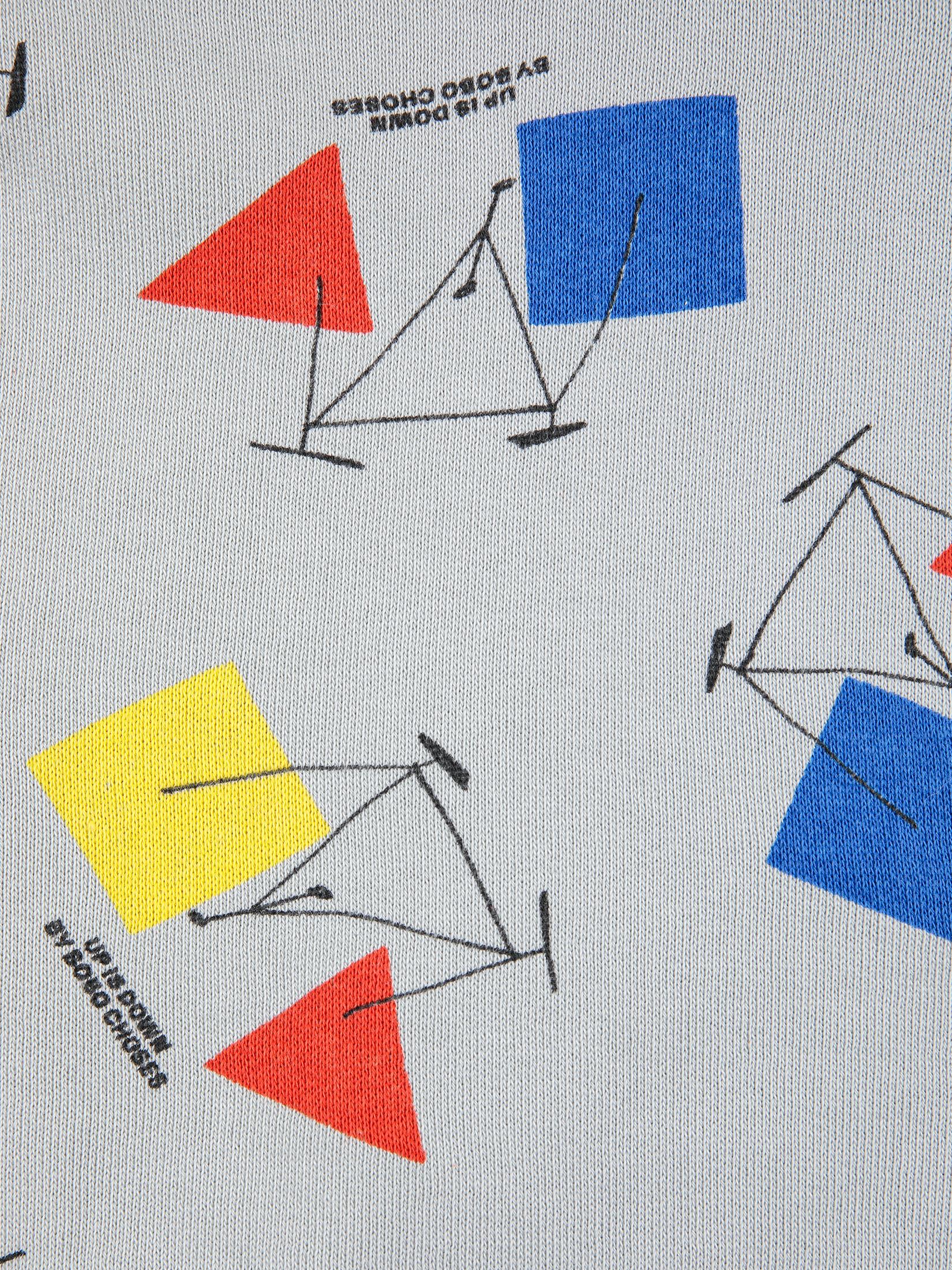 Felpa con stampa grafica all-overBobo Choses Kids, 223AC053 GREY BOBO CHOSES 