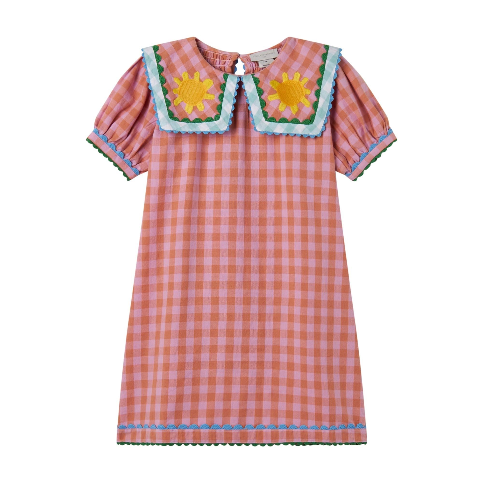 Abito scozzese Rosa di Stella McCartney Kids