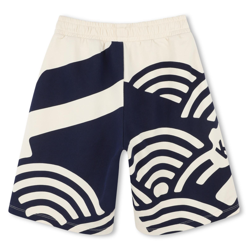 Shorts sportivi per bambino Kenzo Kids bianco con stampa grafica