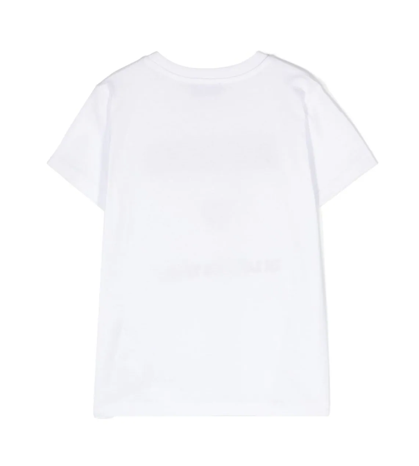T-shirt con stampa logo e cuore HOM04K LAA22 10101 MOSCHINO 