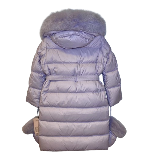 Giacca a cinghia lungo con colletto di pelliccia 26W25WEM920XXDOXW A5162 YVES SALOMON 