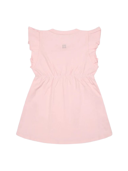 Vestito rosa per neonata con logo