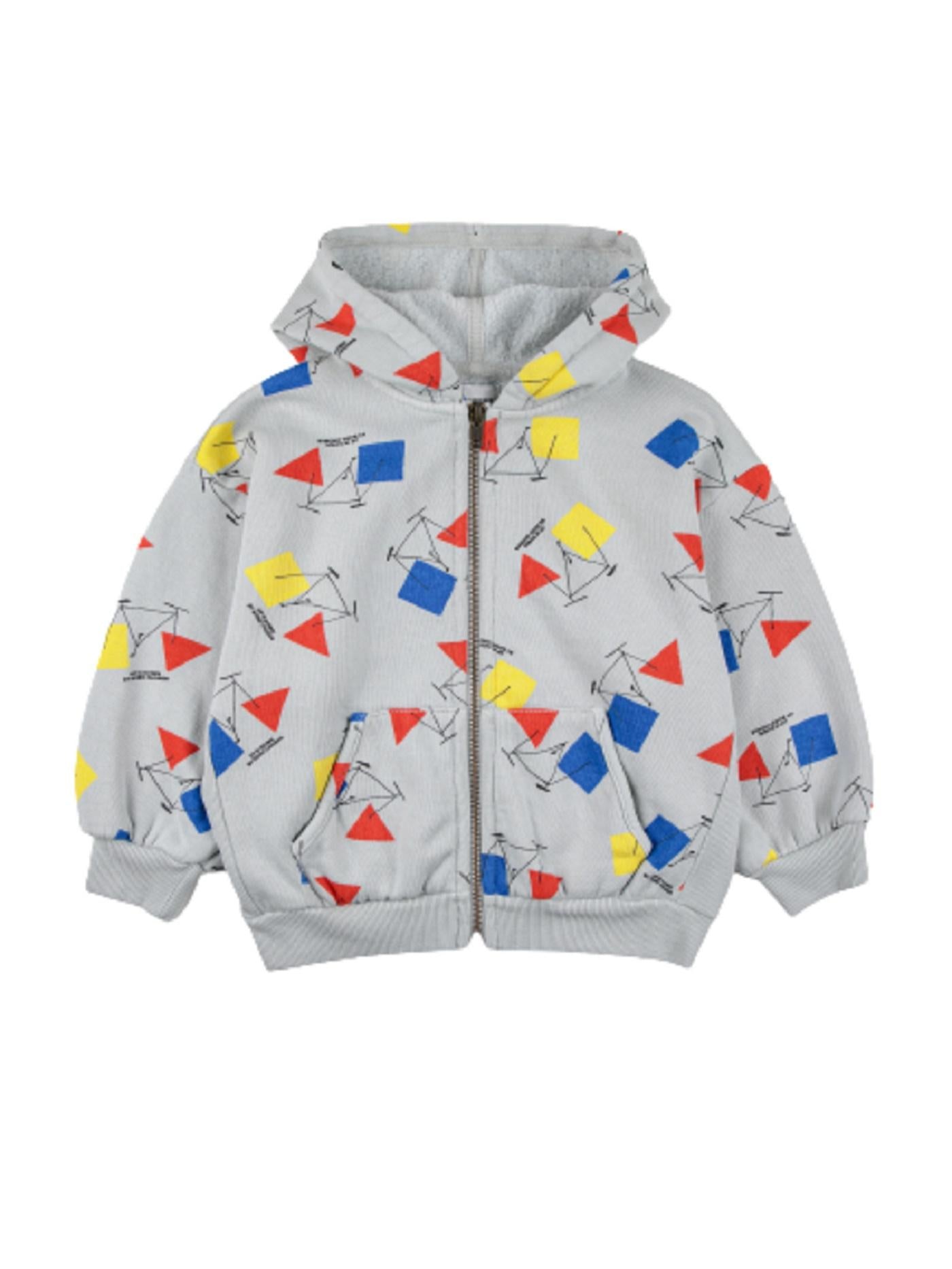 Felpa con stampa grafica all-overBobo Choses Kids, 223AC053 GREY BOBO CHOSES 