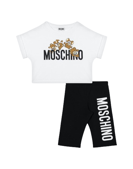 Completo bambina t-shirt e leggings corti